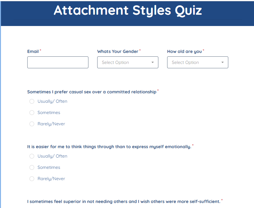 Attachment Style Quiz 